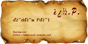 Ádám Pál névjegykártya